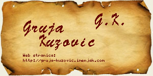 Gruja Kuzović vizit kartica
